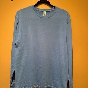 Jerzees Blue Long Sleeve Tee Classic Crew Neck